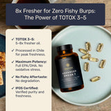 Inessa Omega 3 Fish Oil Capsules 1200mg on a wooden table