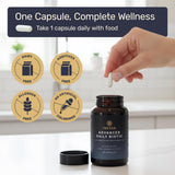 Inessa Probiotic Supplement capsules in a hand