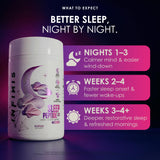 INFINIS Sleep Peptide ZZ capsule bottle with a measuring spoon
