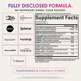 INFINIS Sleep Peptide ZZ ingredients list on the bottle