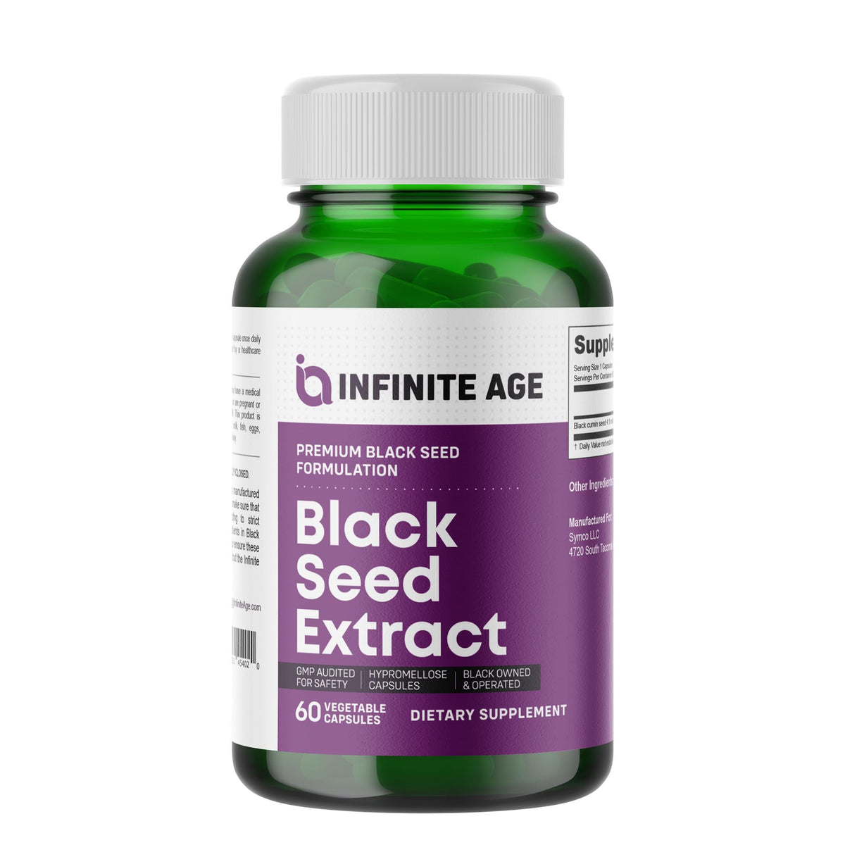 INFINITE AGE Black Seed Extract Capsules front view