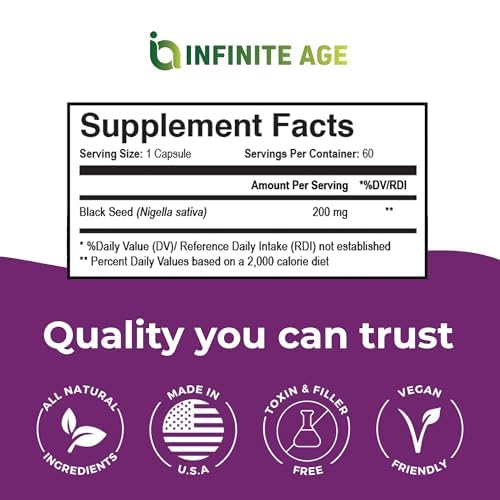 INFINITE AGE Black Seed Extract Capsules packaging details