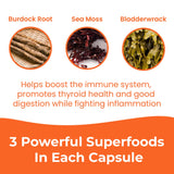 INFINITE AGE Sea Moss Capsules with a measuring spoon for dosage