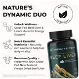INFINITE PEAK Beef Liver Extract with Lion’s Mane side view