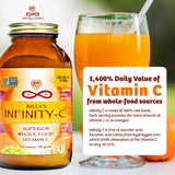 Infinity Greens Whole-Food Vitamin C Powder mixed in water