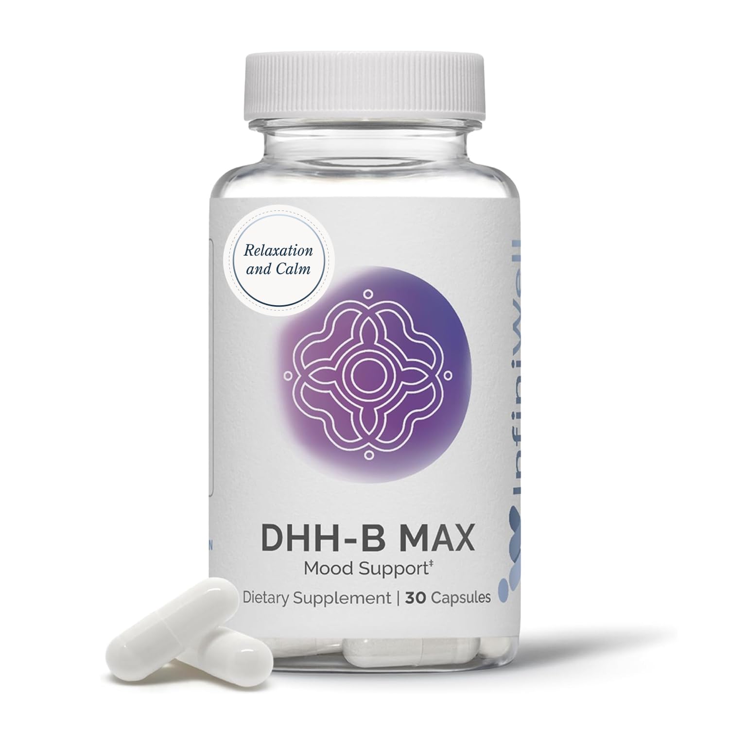 InfiniWell DHH-B Max 15mg Mood Support Supplement front view
