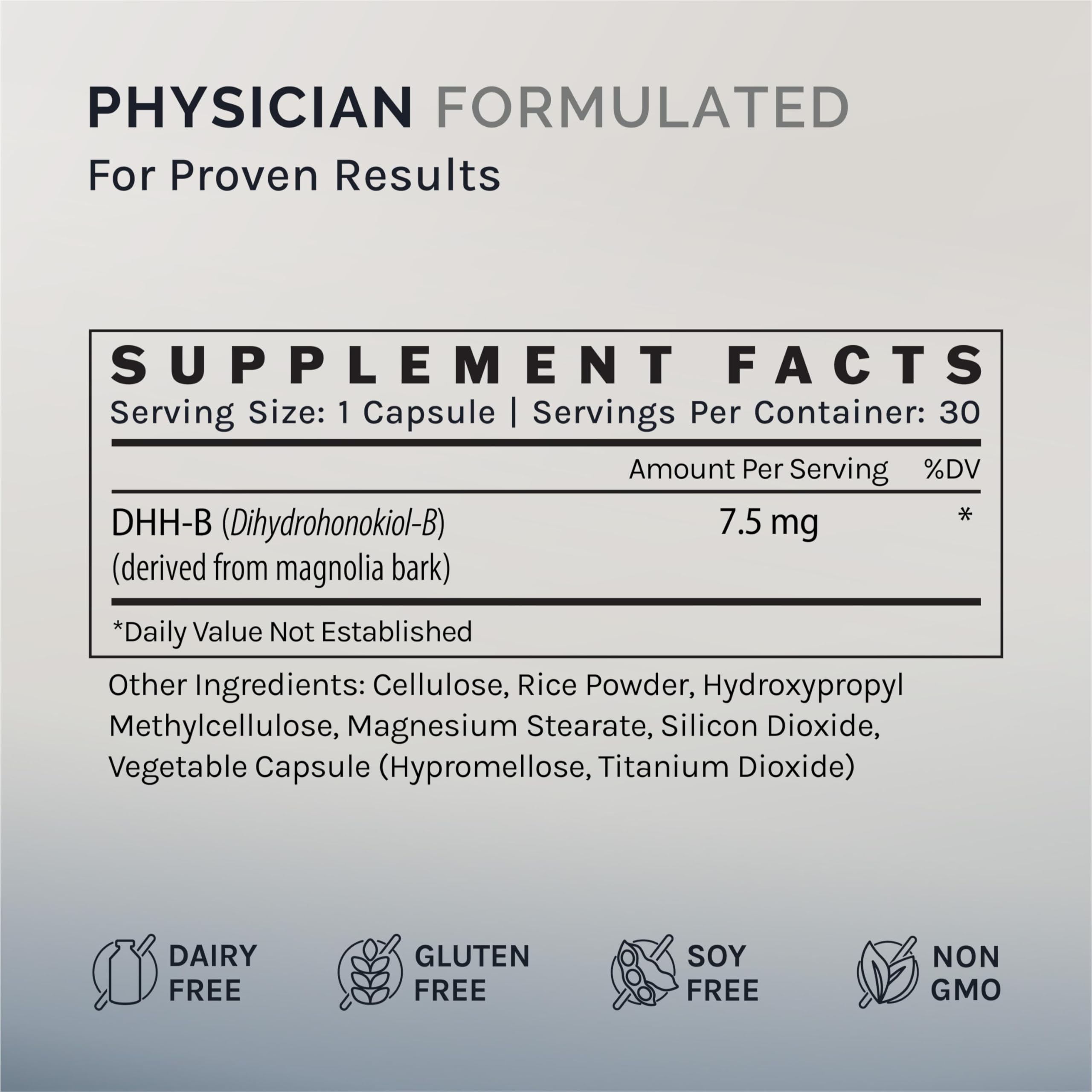 InfiniWell DHH-B Mood Support Supplement label close-up
