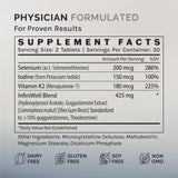 InfiniWell Thyroid Support Complex label highlighting key ingredients