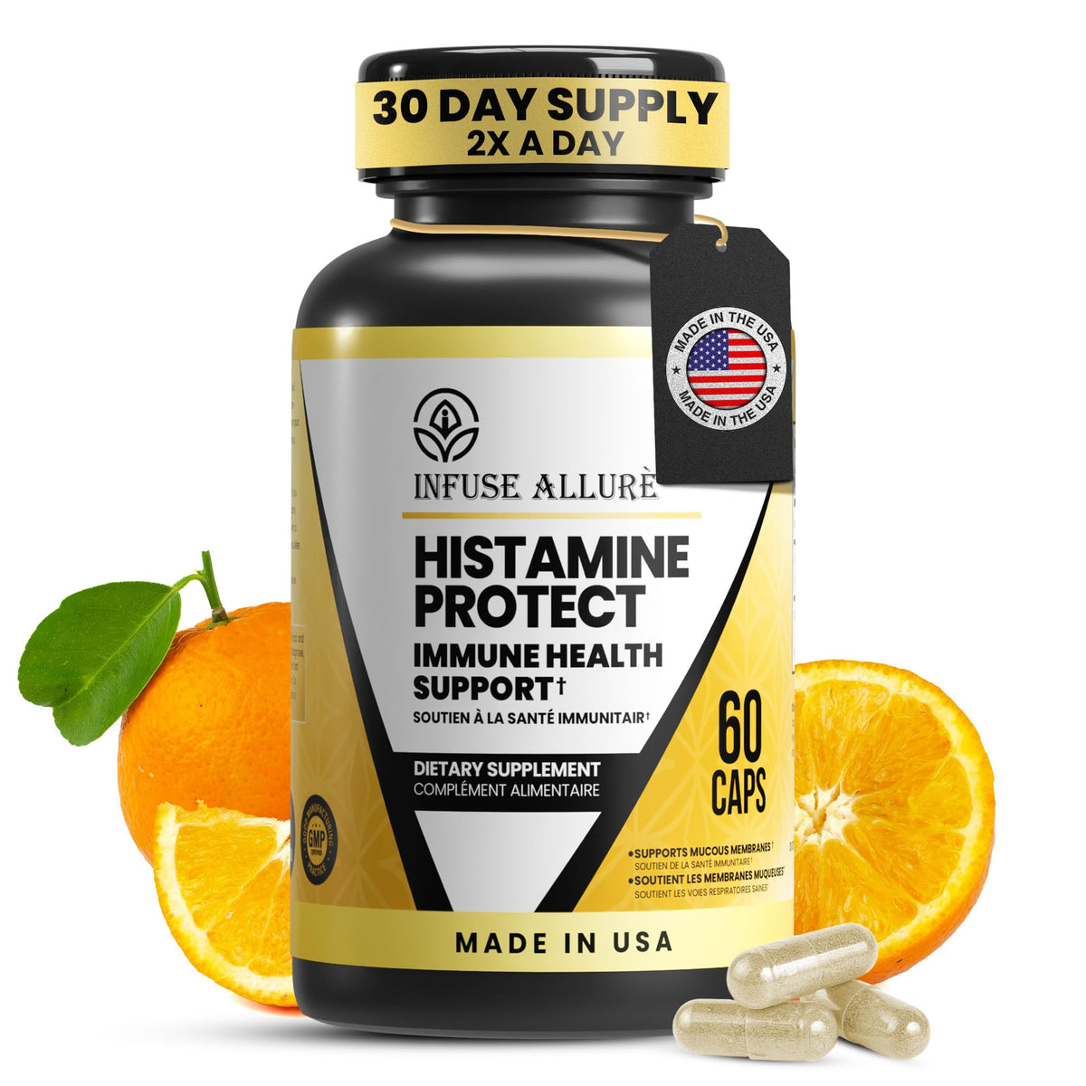 Infuse Allurè Histamine Blocker Capsules 60 count front view