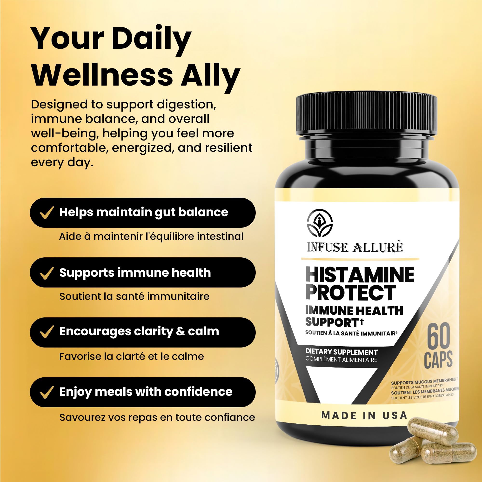 Infuse Allurè Histamine Blocker Capsules side view