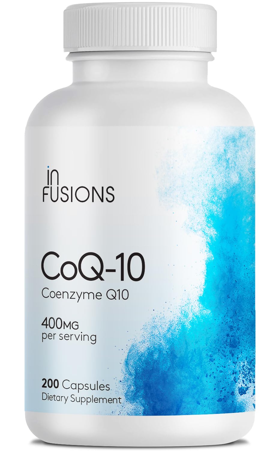 Infusions International CoQ10 400mg supplement front view