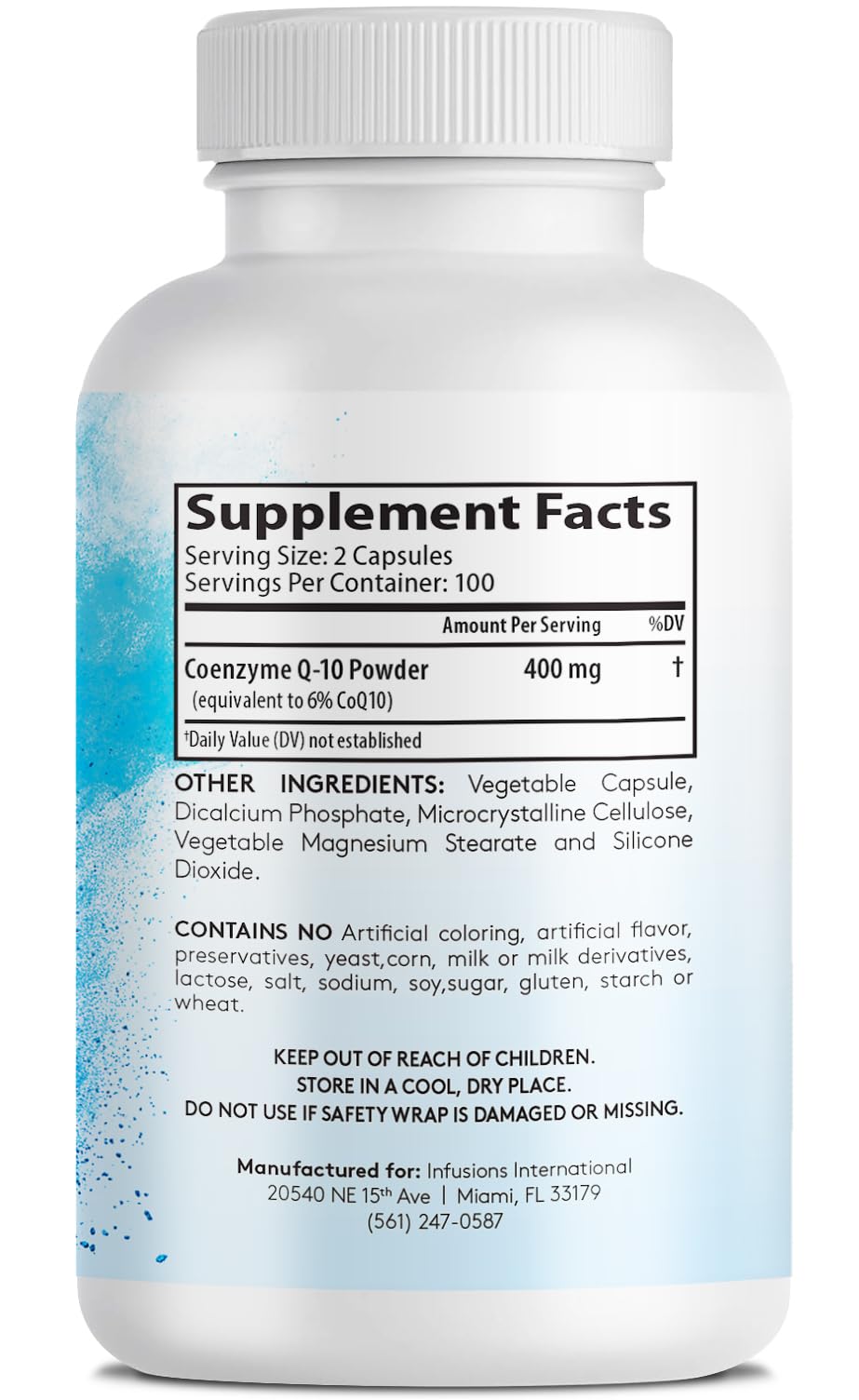 Infusions International CoQ10 supplement side view