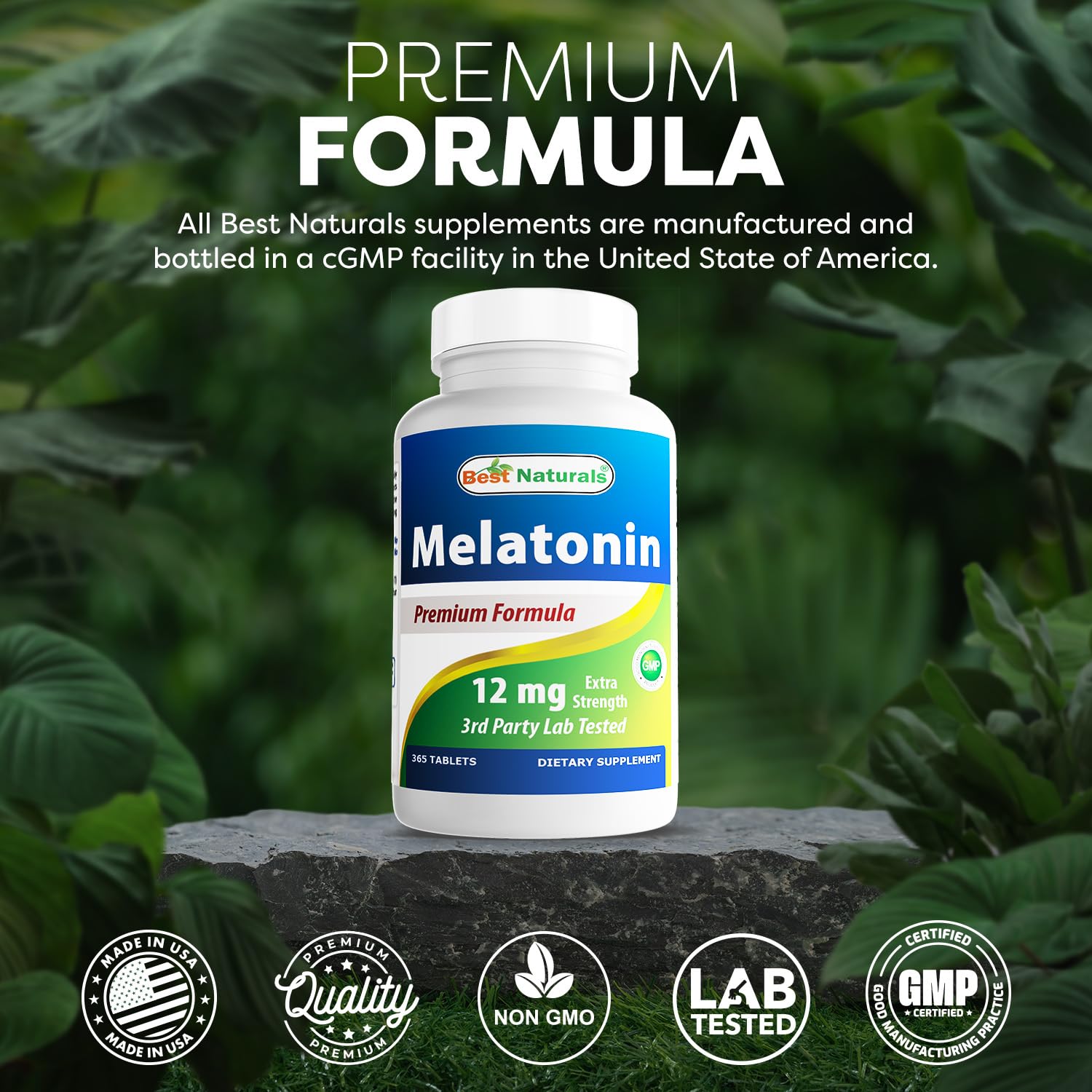 Ingredients list for Best Naturals Melatonin