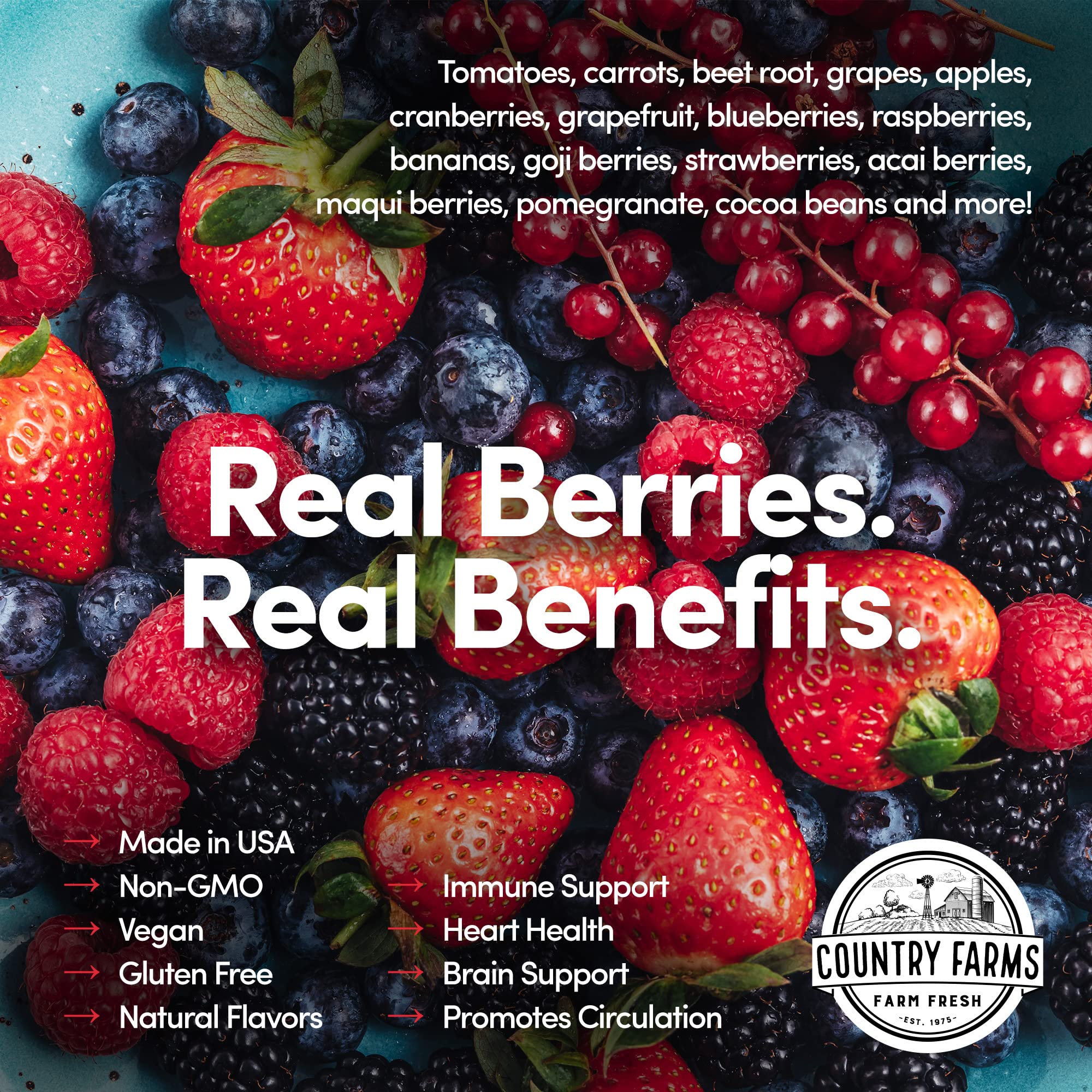 Ingredients list for Country Farms Super Reds