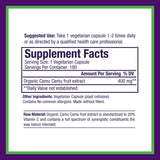 Ingredients list for Paradise Herbs Camu Camu Fruit Extract