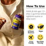 Ingredients list for RESCUE Plus Sleep & Stress Support Gummies