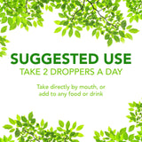 Ingredients list for Super Natural Goods Liquid Chlorophyll Drops