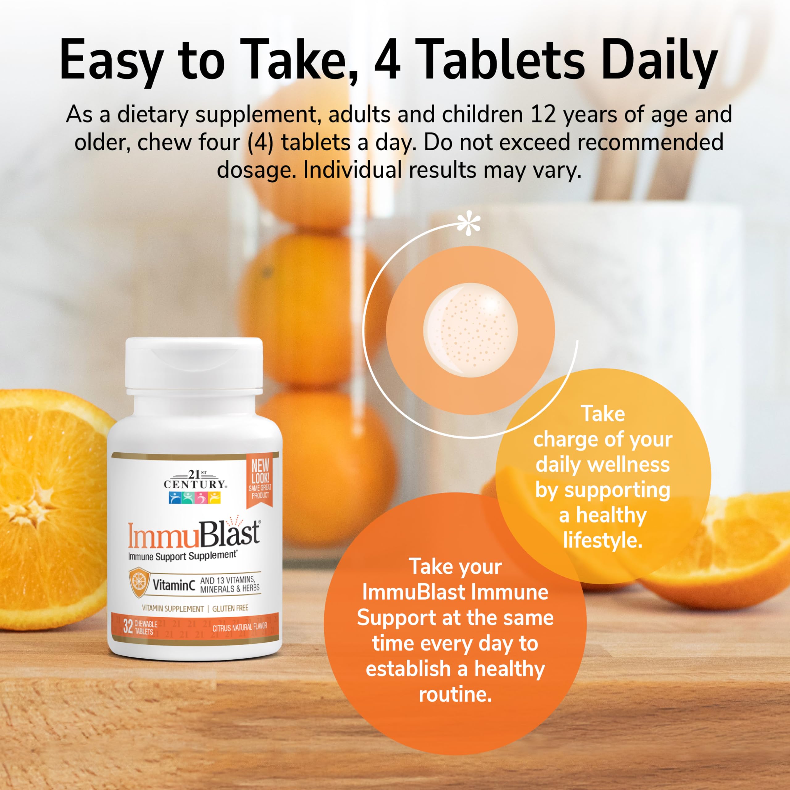 Ingredients list of 21st Century Healthcare ImmuBlast Chewable Tablets