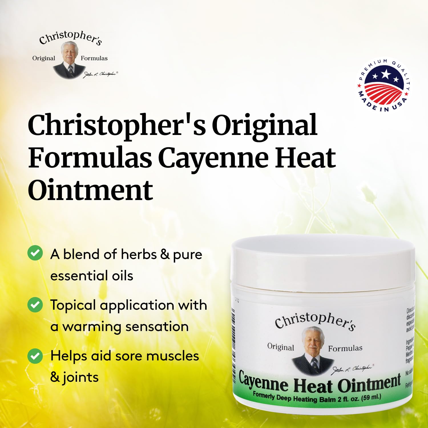 Ingredients list of Christopher's Original Formulas Cayenne Ointment