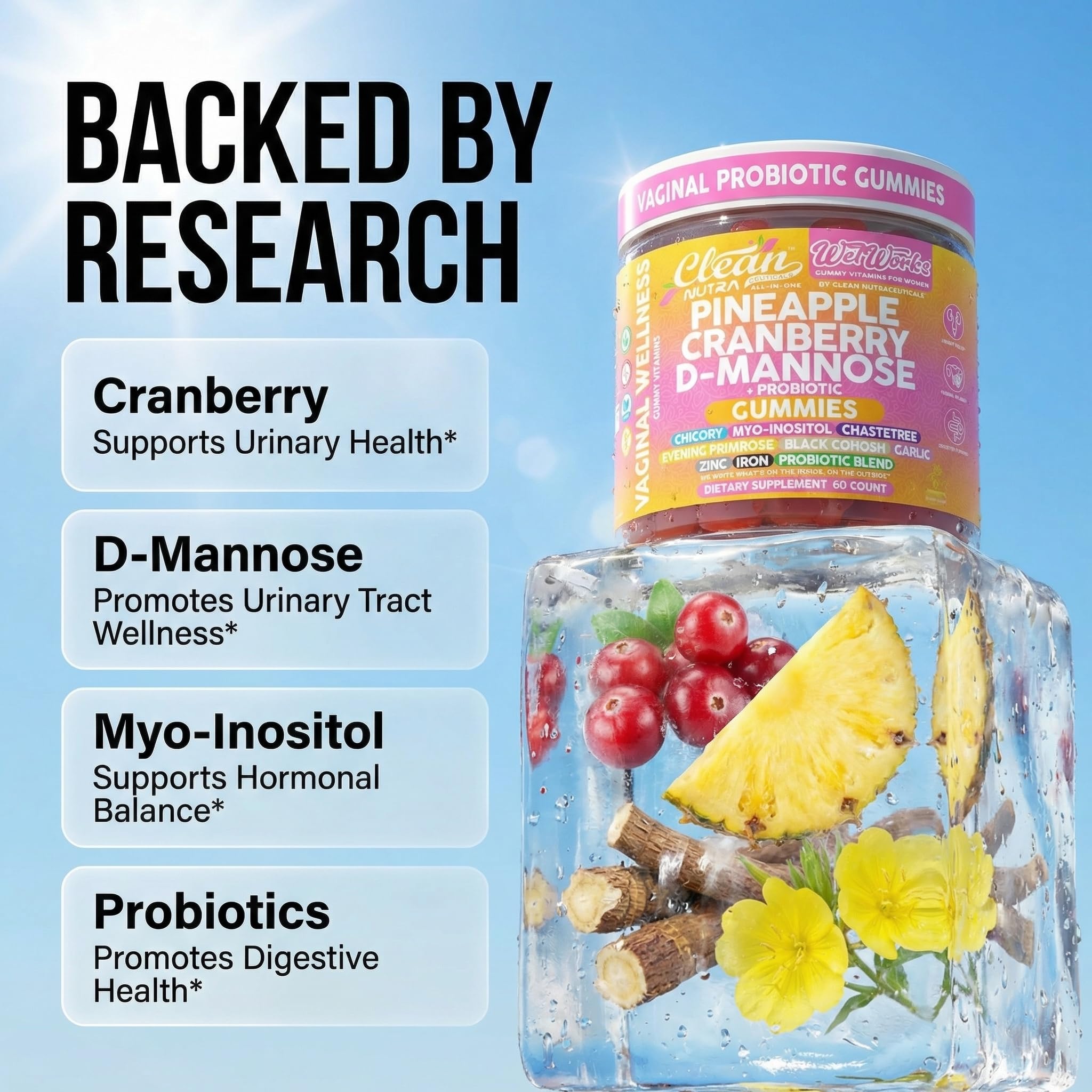 Ingredients list of Clean Nutraceuticals D-Mannose Gummies