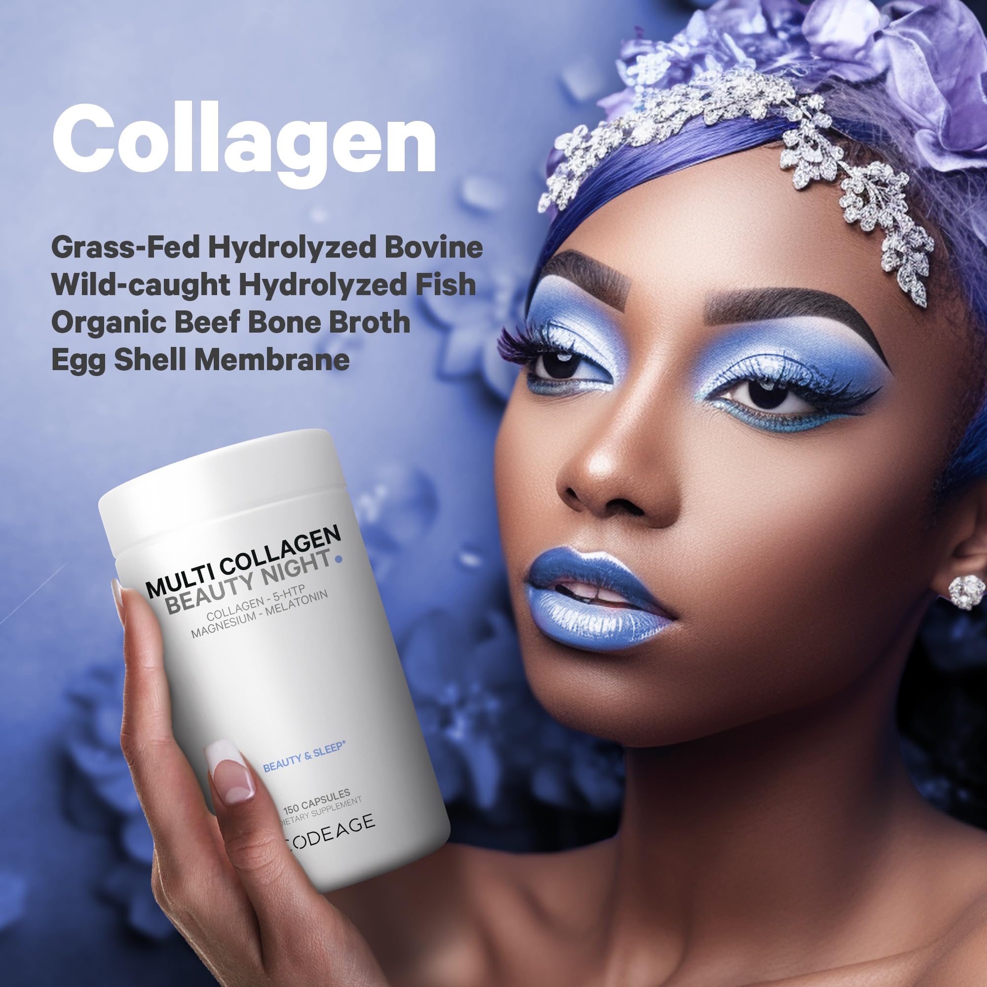 Ingredients list of Codeage Multi Collagen Beauty Night Capsules