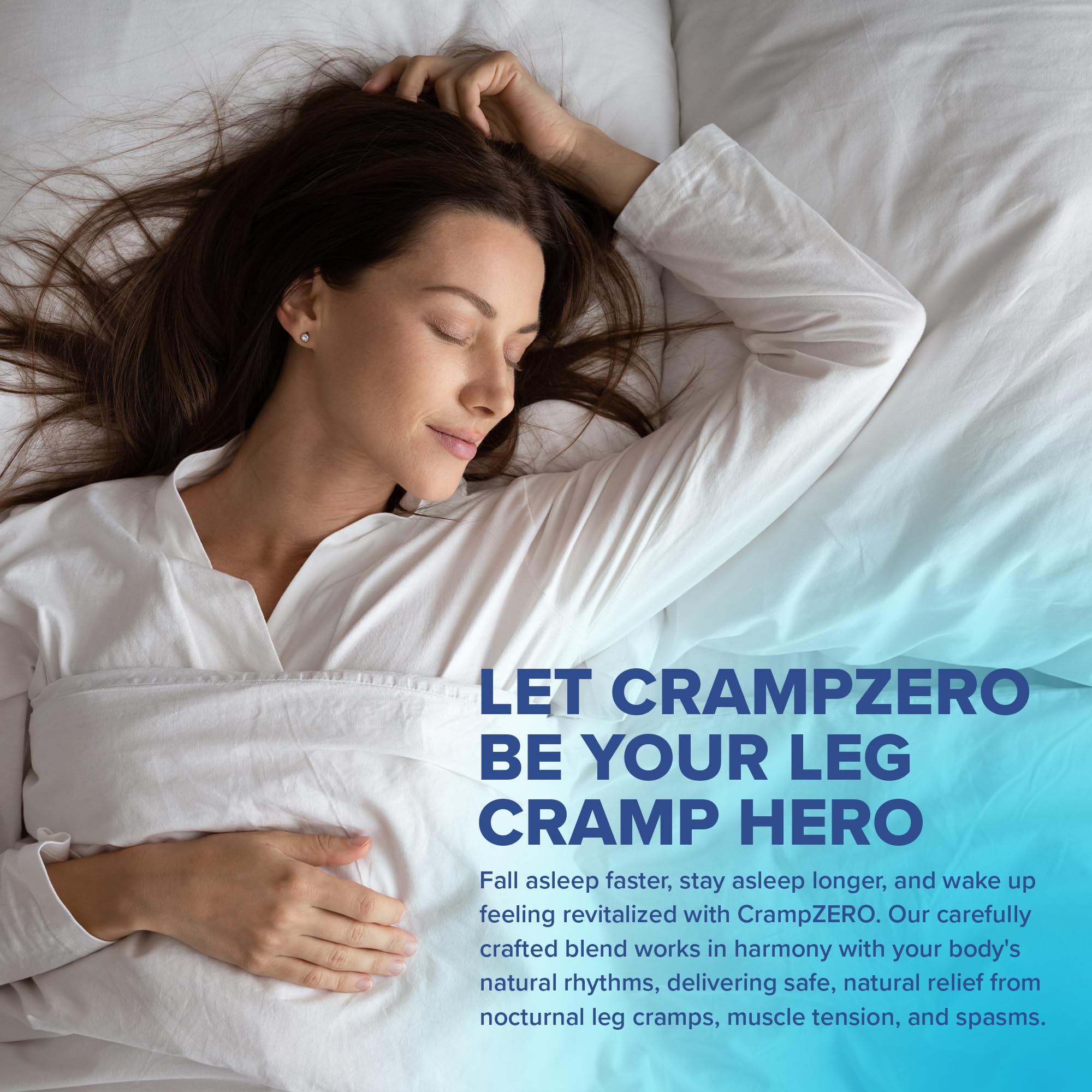 Ingredients list of CrampZero Magnesium Supplement displayed on packaging