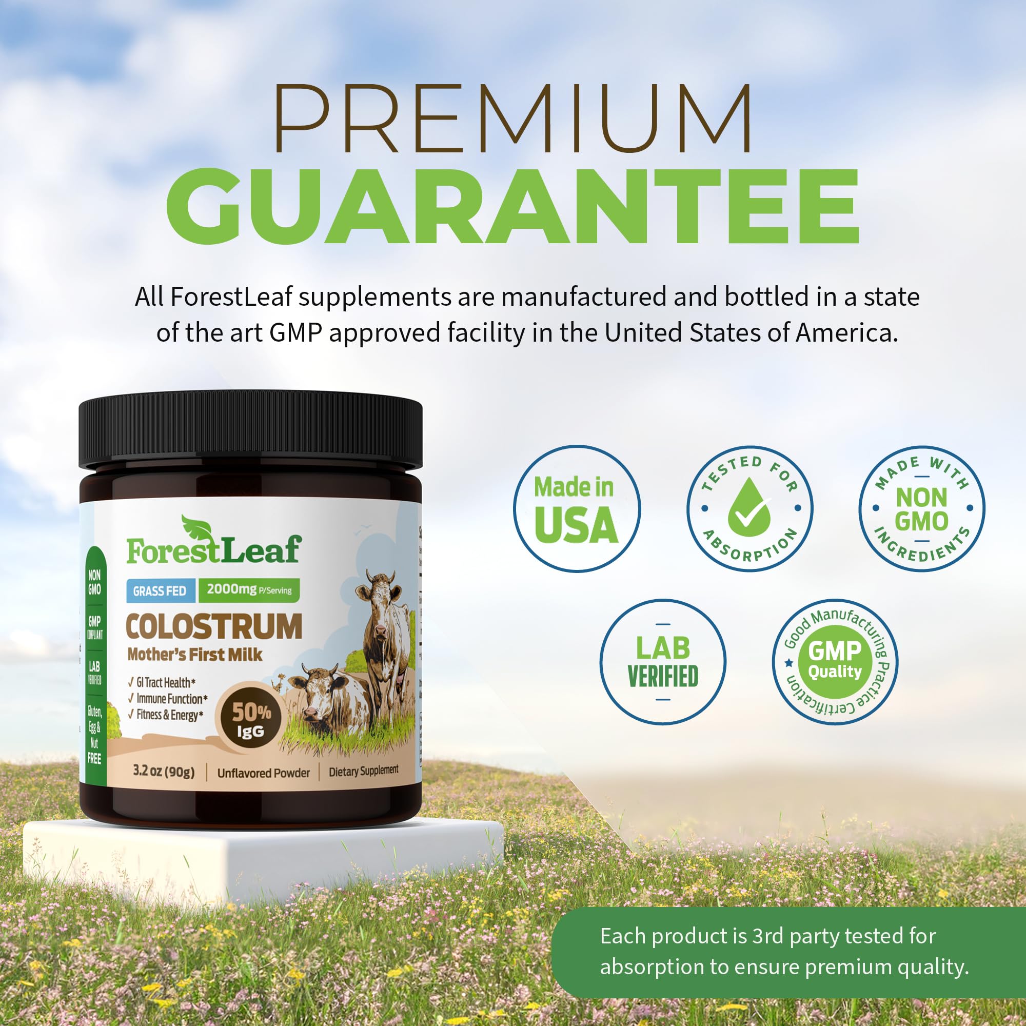 Ingredients list of ForestLeaf Bovine Colostrum Powder