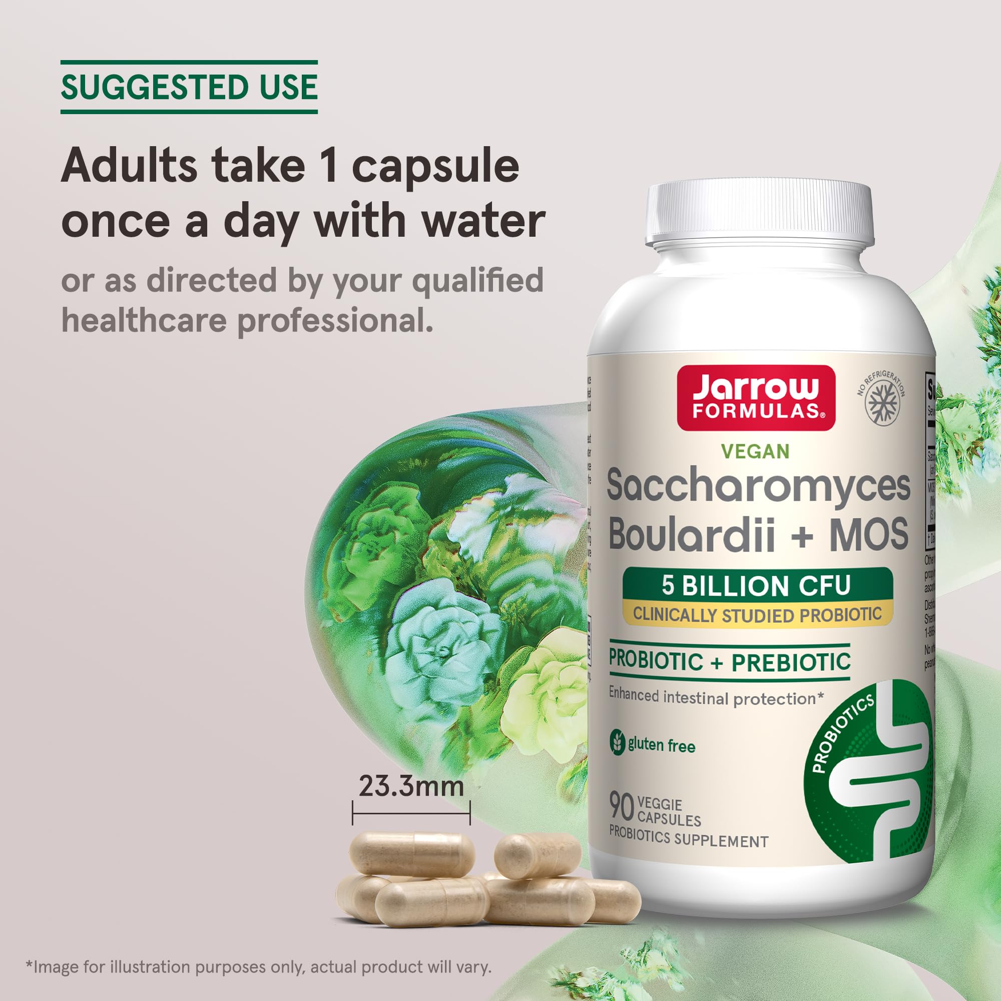 Ingredients list of Jarrow Formulas Saccharomyces Boulardii + MOS 90 Veggie Caps