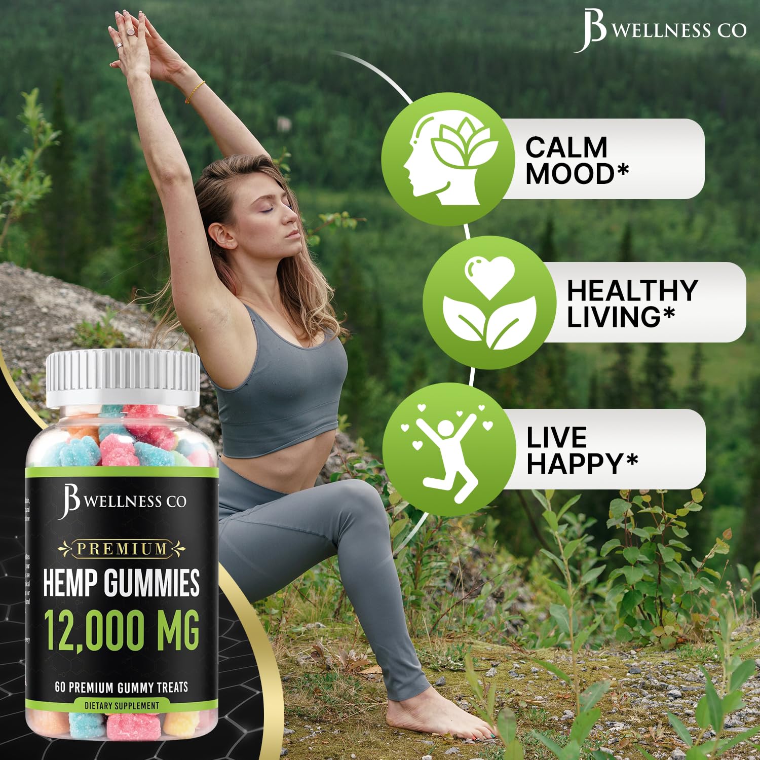 Ingredients list of JB Wellness Co Hemp Gummies