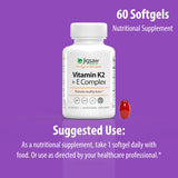 Ingredients list of Jigsaw Health Vitamin E & K2 supplement
