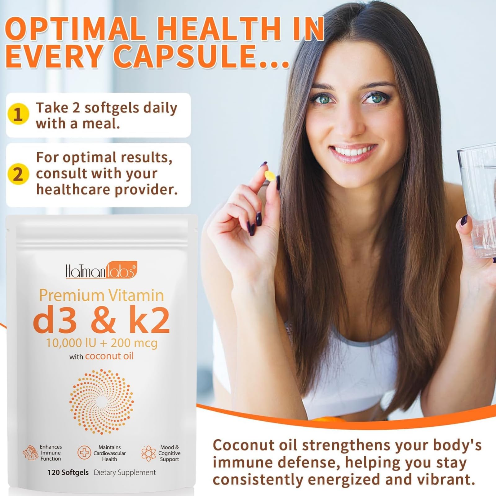 Ingredients list of MXCZBSM Vitamin D3 & K2 Softgels