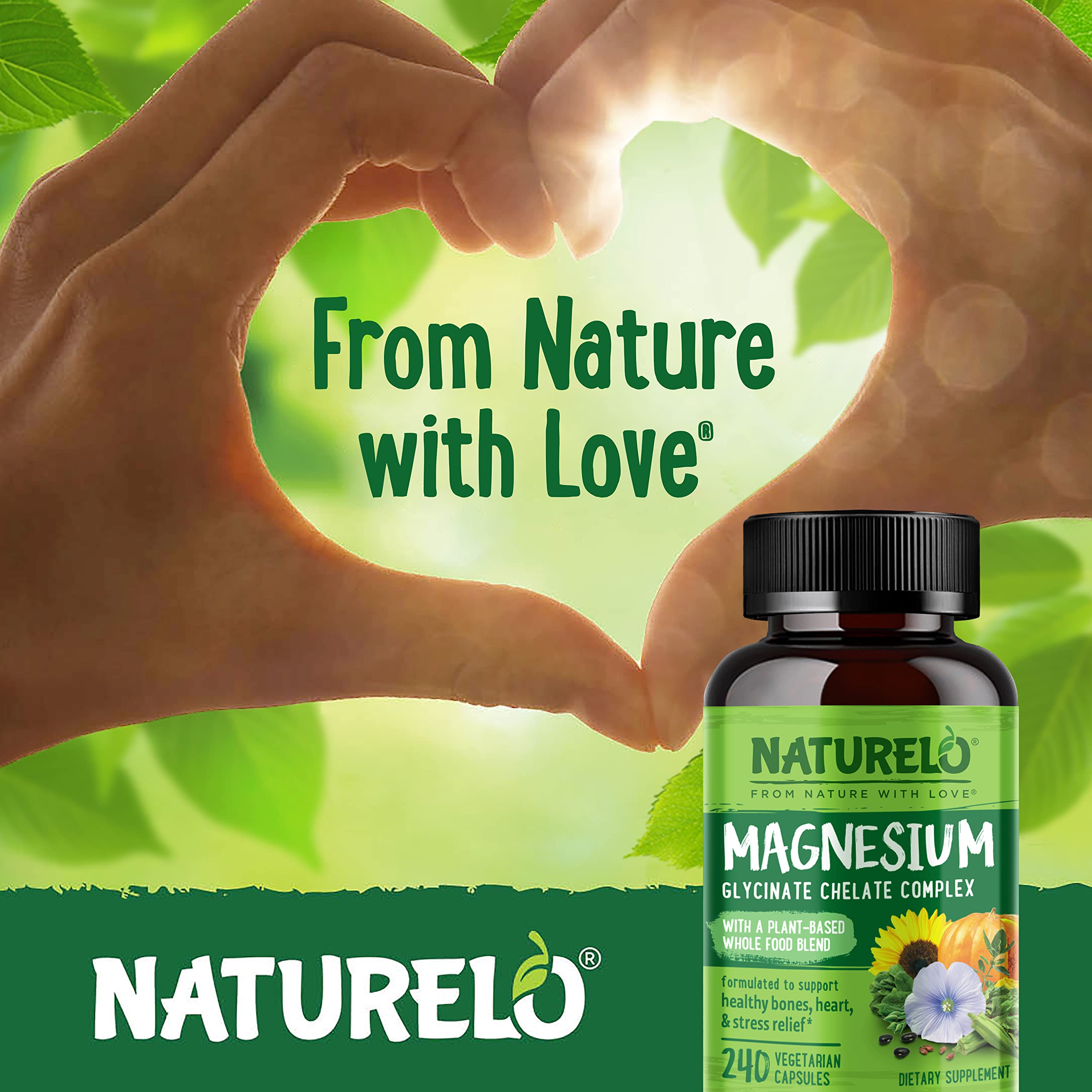 Ingredients list of NATURELO Magnesium Glycinate Chelate 200mg