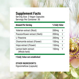 Ingredients list of Nested Naturals Luna Melatonin-Free Sleep Aid