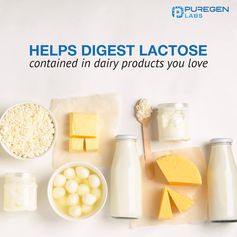 Ingredients list of P Puregen Labs Dairy Rescue Lactase Enzyme