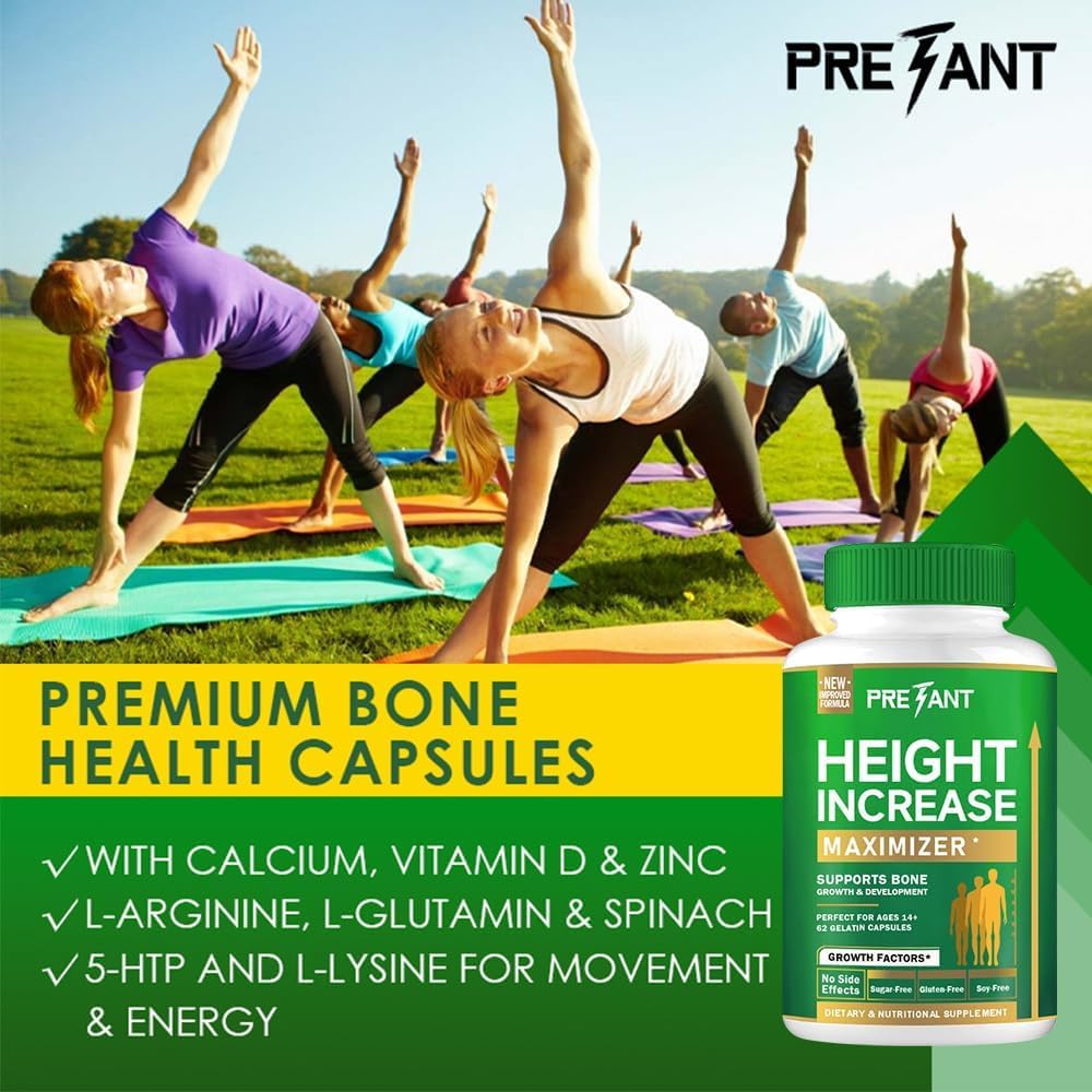 Ingredients list of PRETANT Height Growth Supplement on packaging