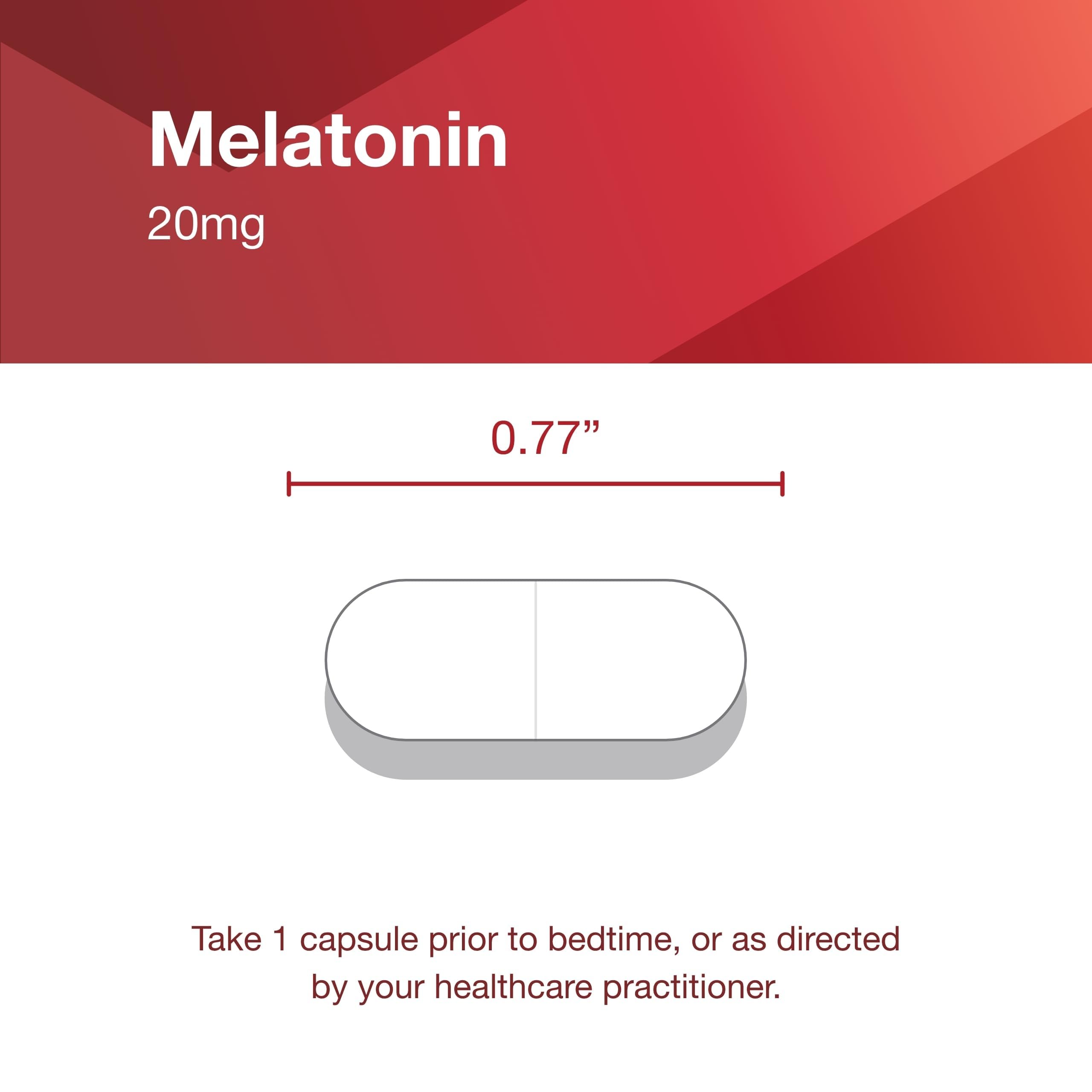 Ingredients list of PROTOCOL FOR LIFE BALANCE Melatonin 20 mg capsules