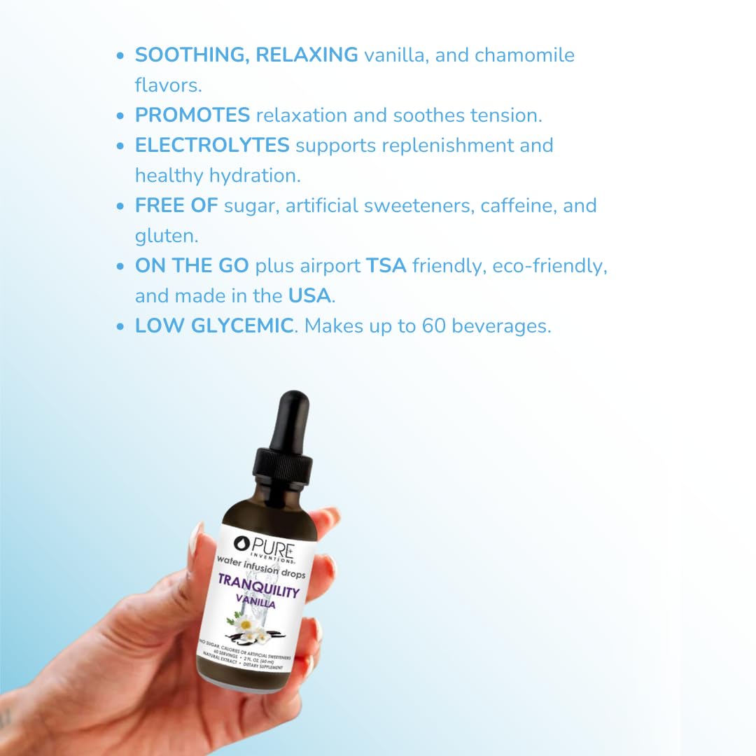 Ingredients list of Pure Inventions Tranquility Vanilla Water Infusion Drops