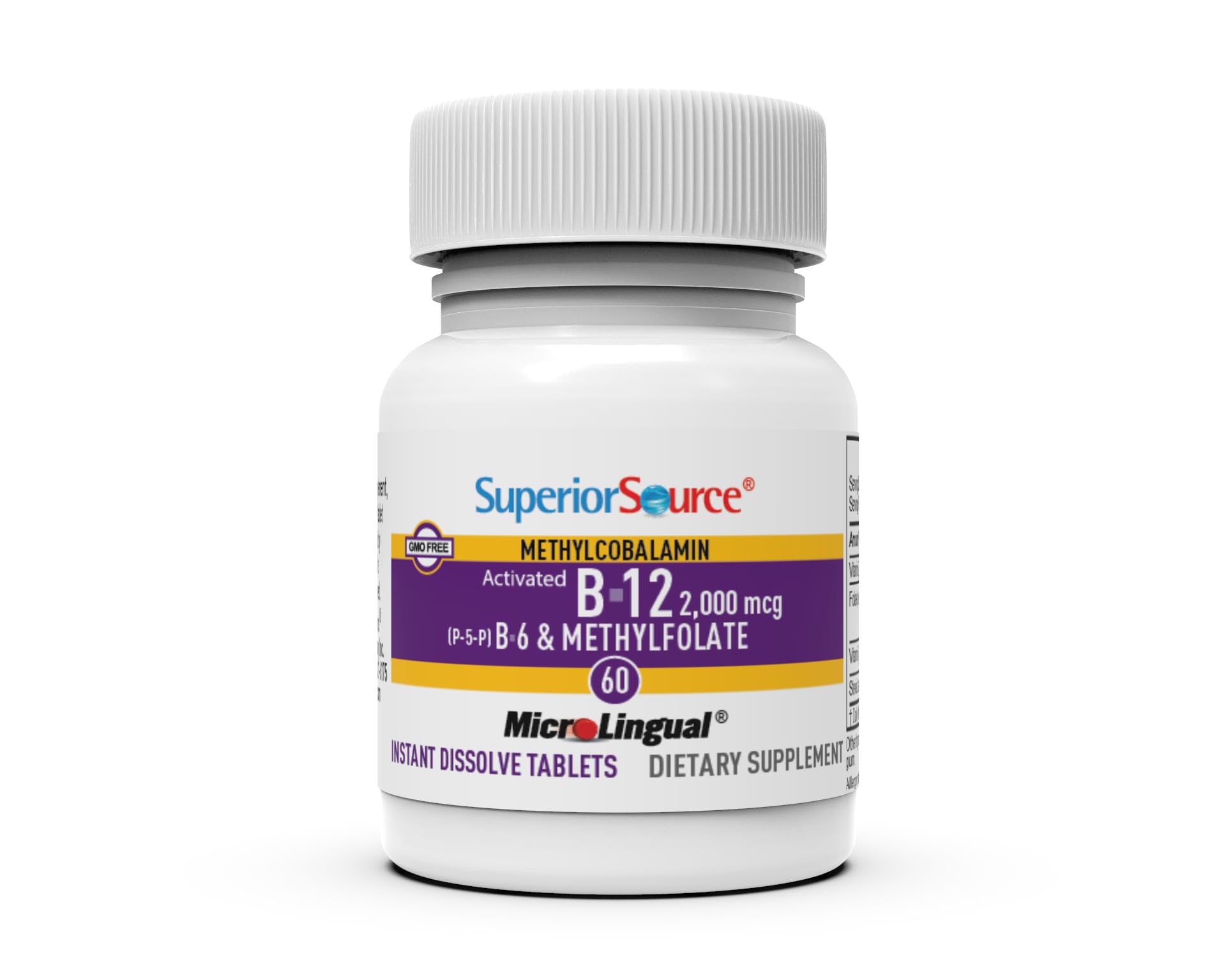 Ingredients list of quality Source B12 Methylcobalamin