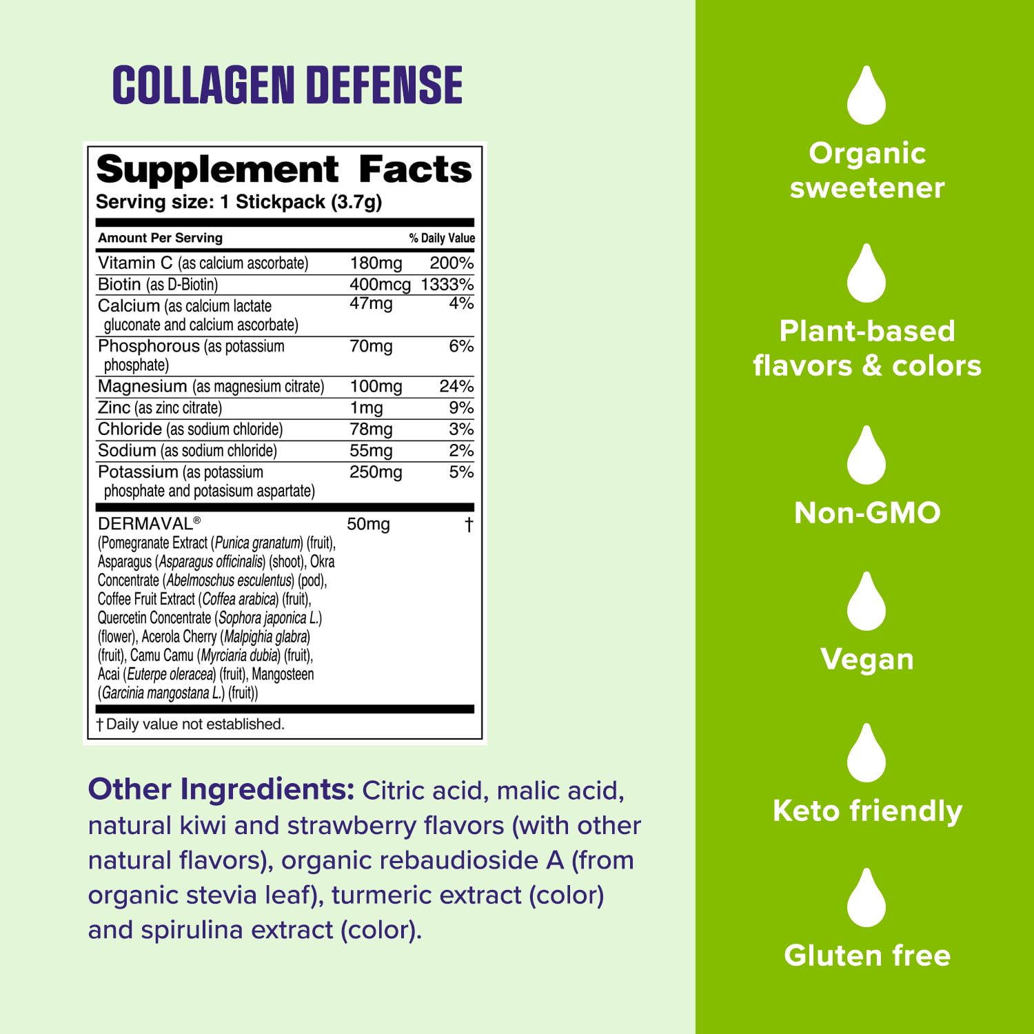 Ingredients list of Ultima Replenisher Collagen Defense Electrolyte Powder
