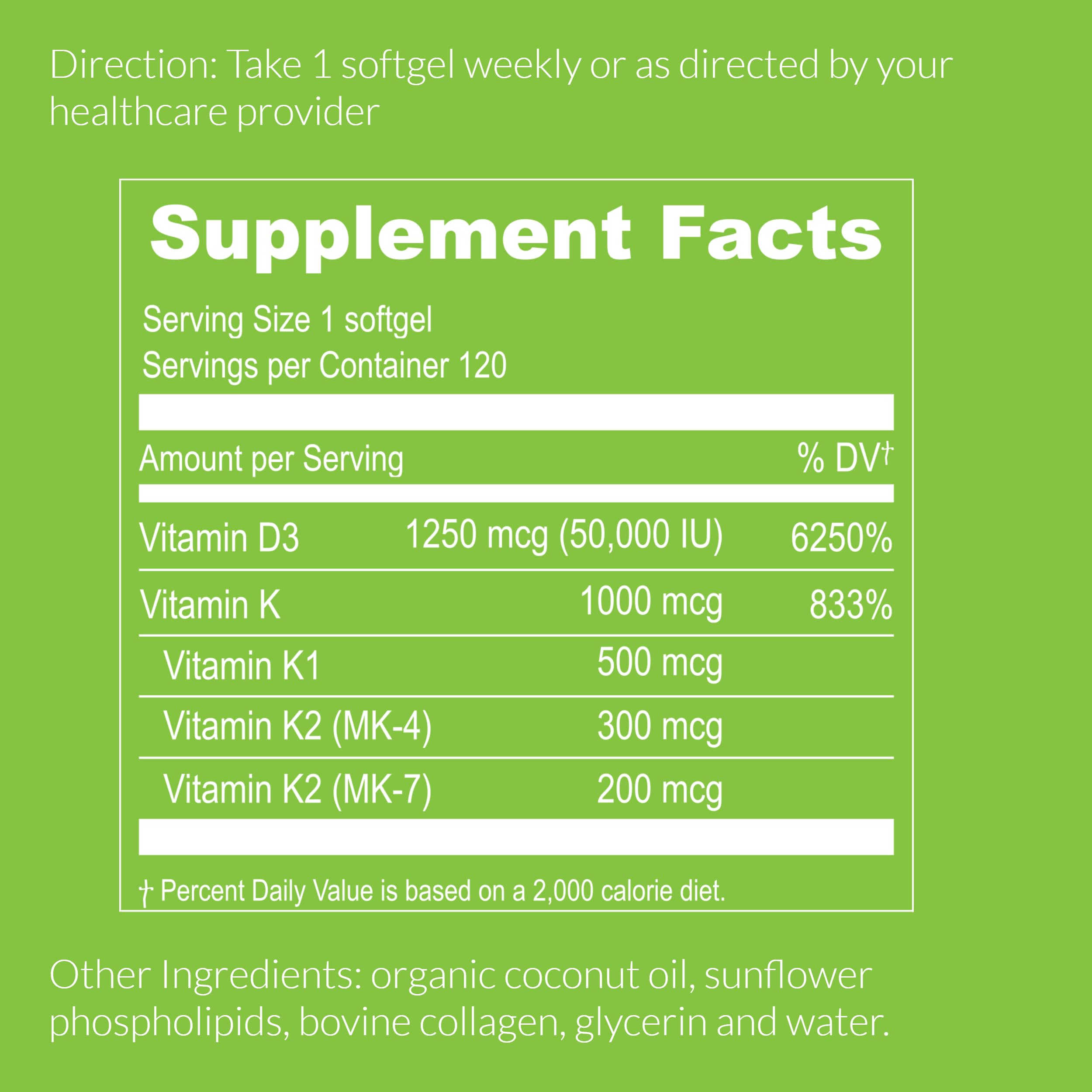Ingredients list of UpNourish Liposomal Vitamin D3 K2