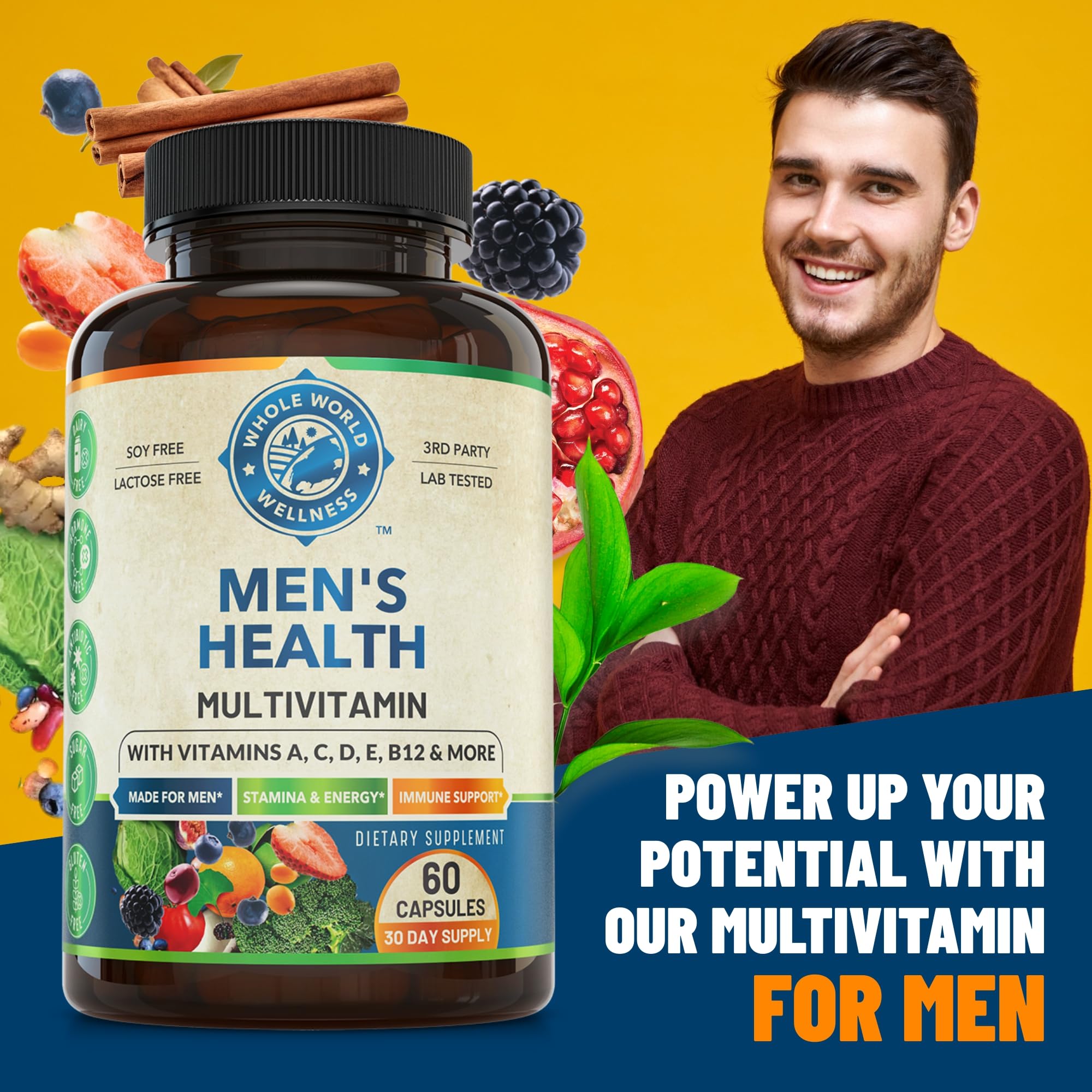 Ingredients list of WHOLE WORLD WELLNESS Men's Multivitamin