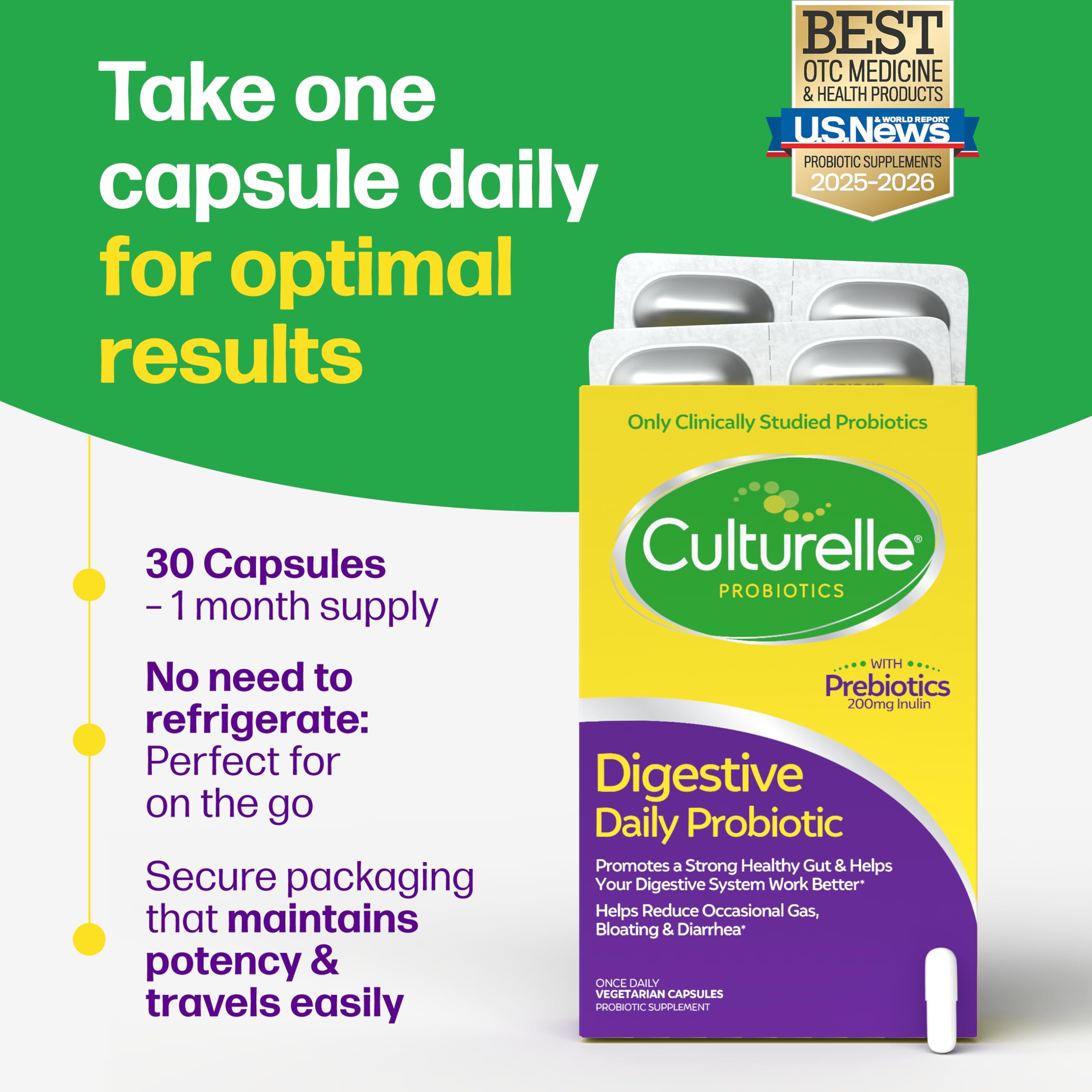 Ingredients list on Culturelle daily Daily Probiotic