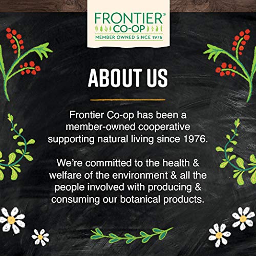 Ingredients list on Frontier Co-op Organic Alfalfa Leaf package