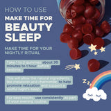 Ingredients list on MAKE TIME Beauty Sleep Gummies packaging