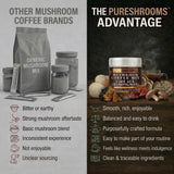 Ingredients list on PureShrooms Perfect 7 Instant Coffee