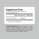 Ingredients of AMANDEAN Glutathione Liquid Antioxidant