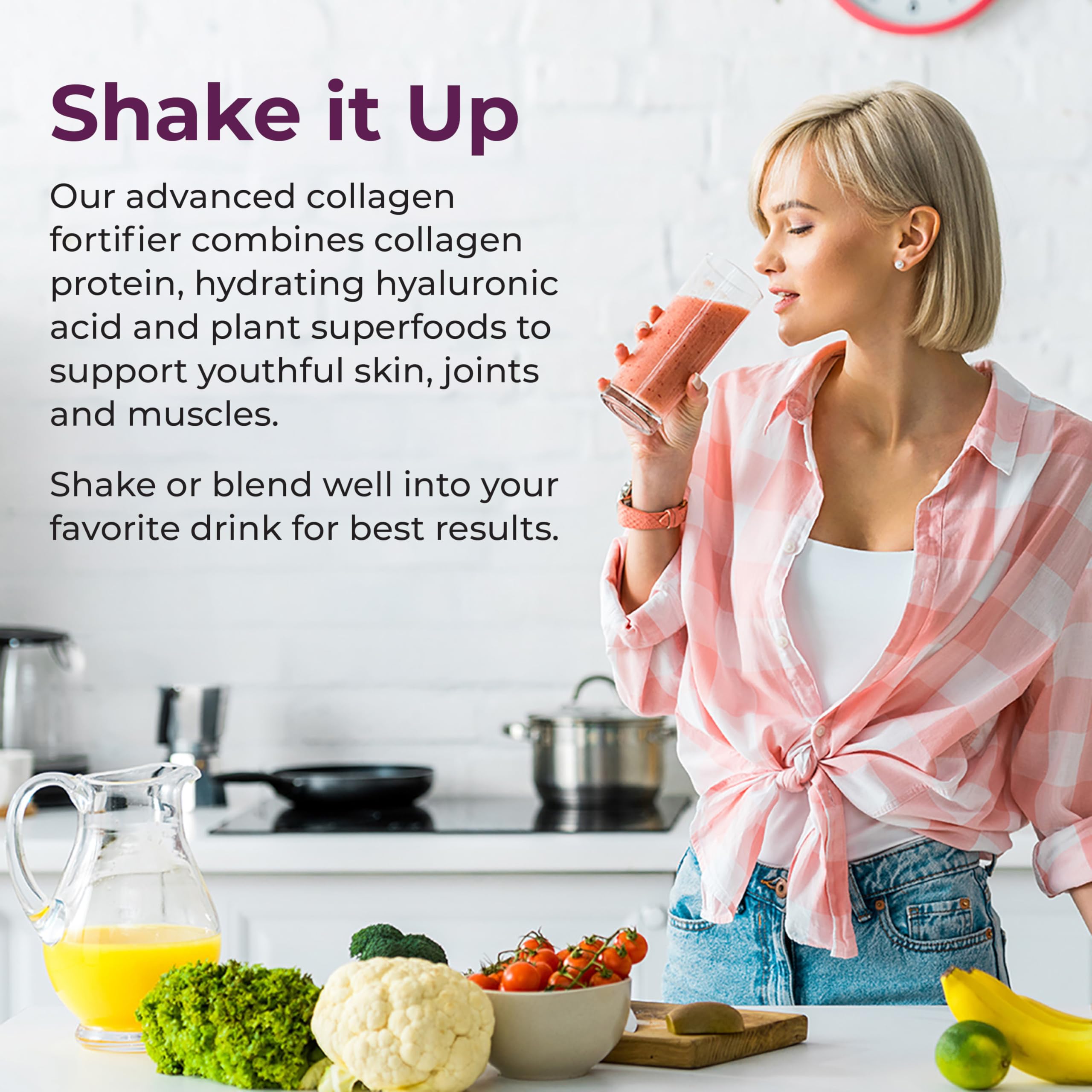 Ingredients of Body Kitchen Collagen Powder displayed