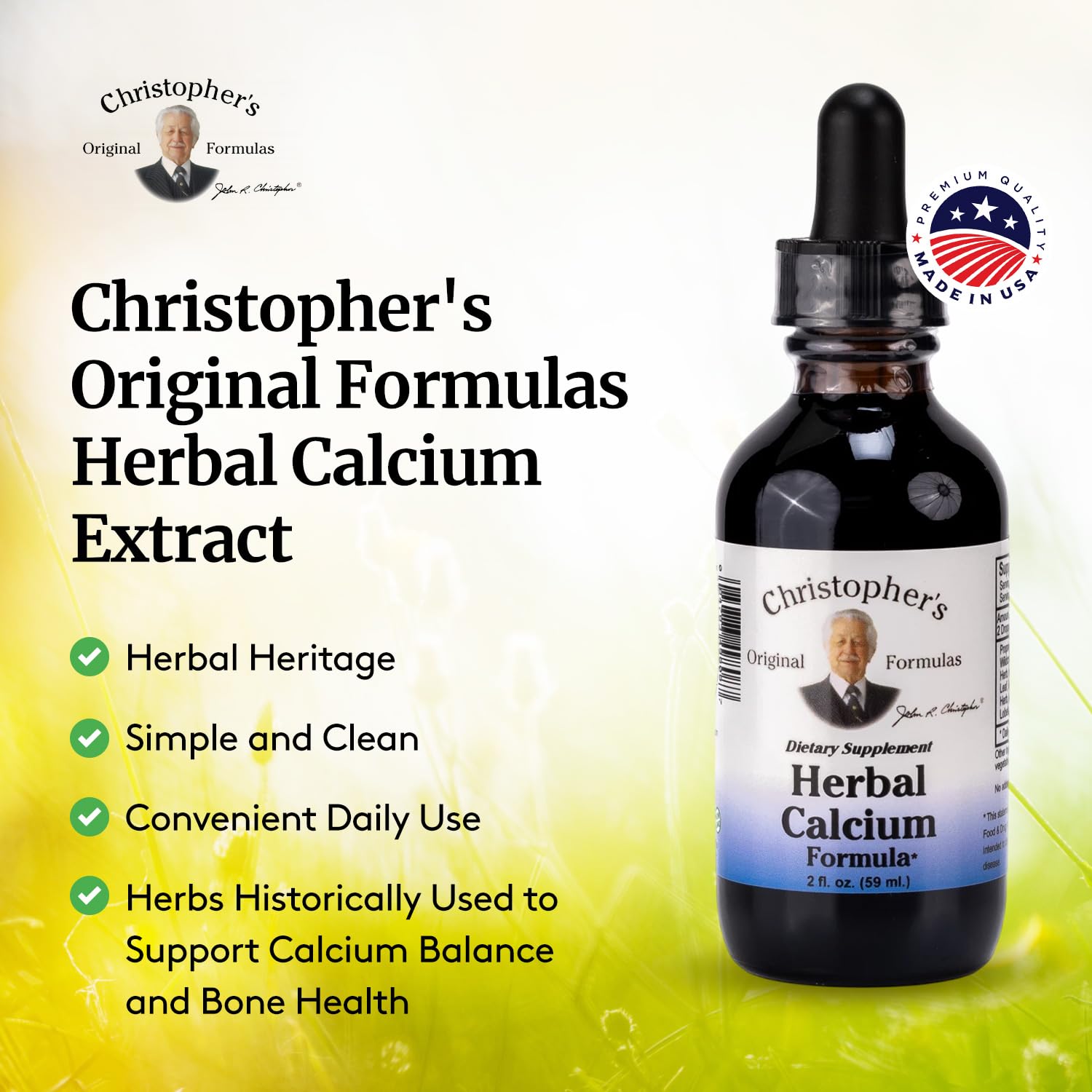 Ingredients of Christopher's Original Formulas Herbal Calcium Extract