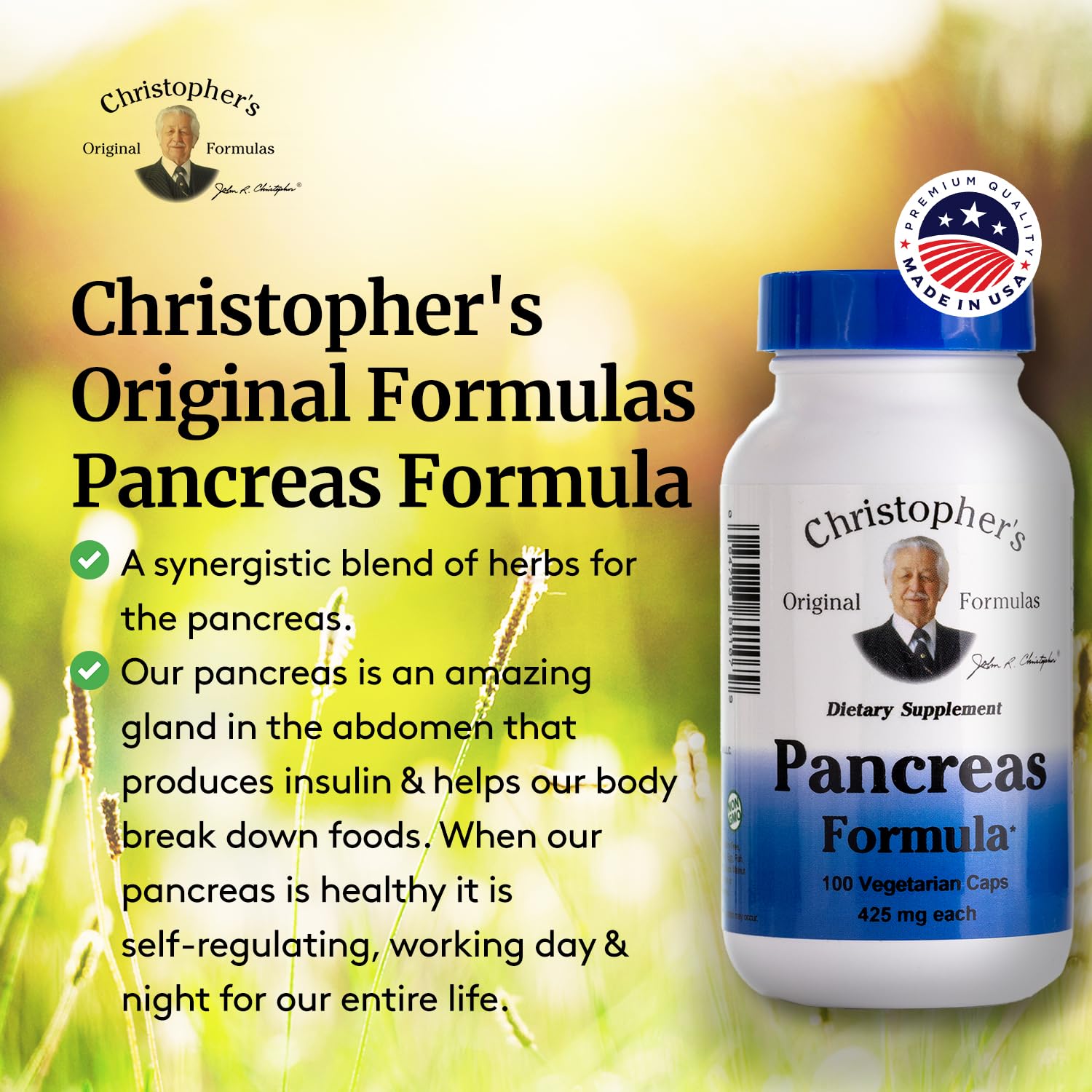 Ingredients of Christopher's Original Formulas Pancreas Formula