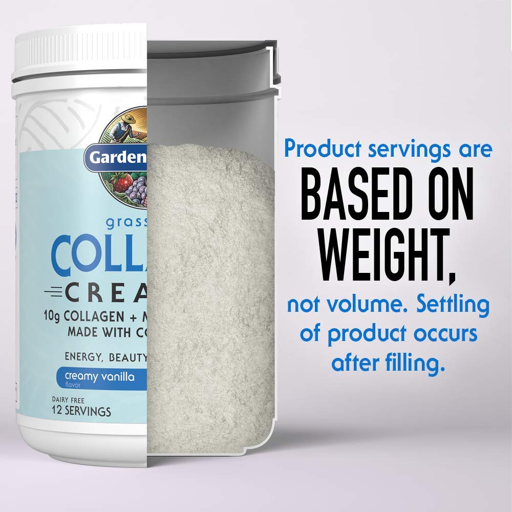 Ingredients of Garden of Life Collagen Creamer Powder displayed
